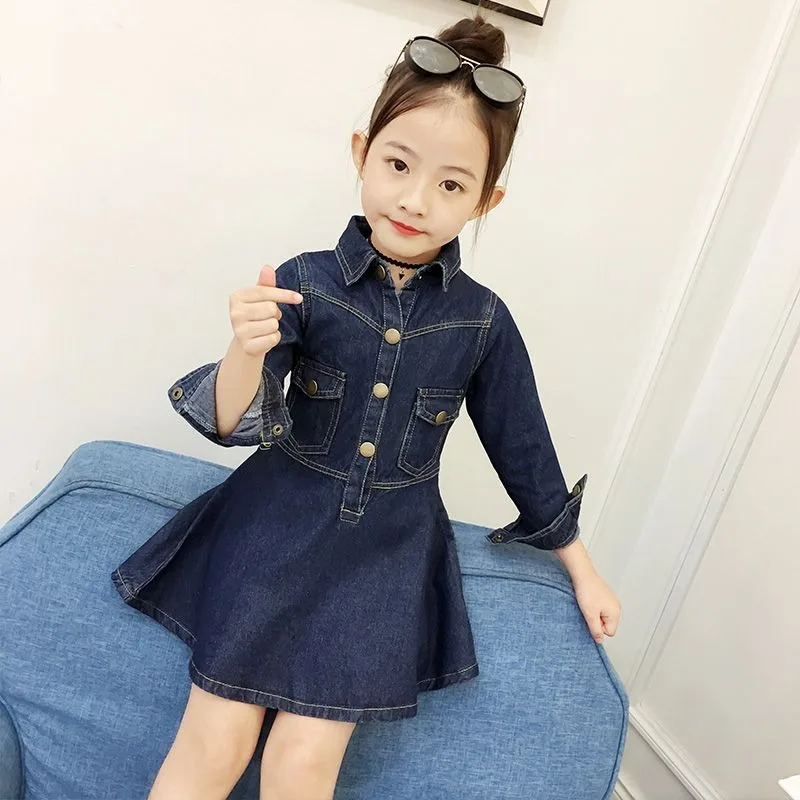 2025 New Girls' Plus Size Spring Autumn Korean Style Stylish Long Sleeve Blue Denim Princess Dresses for 4-12 Years Old
2025 New Girls' Plus Size Spring Autumn Korean Style Stylish Long Sleeve Blue Denim Princess Dresses for 4-12 Years Old