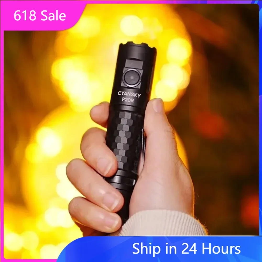 CYANSKY P20R small bright flashlight 1900 lumens super bright LED portable outdoor flashlight rechargeable
CYANSKY P20R small bright flashlight 1900 lumens super bright LED portable outdoor flashlight rechargeable