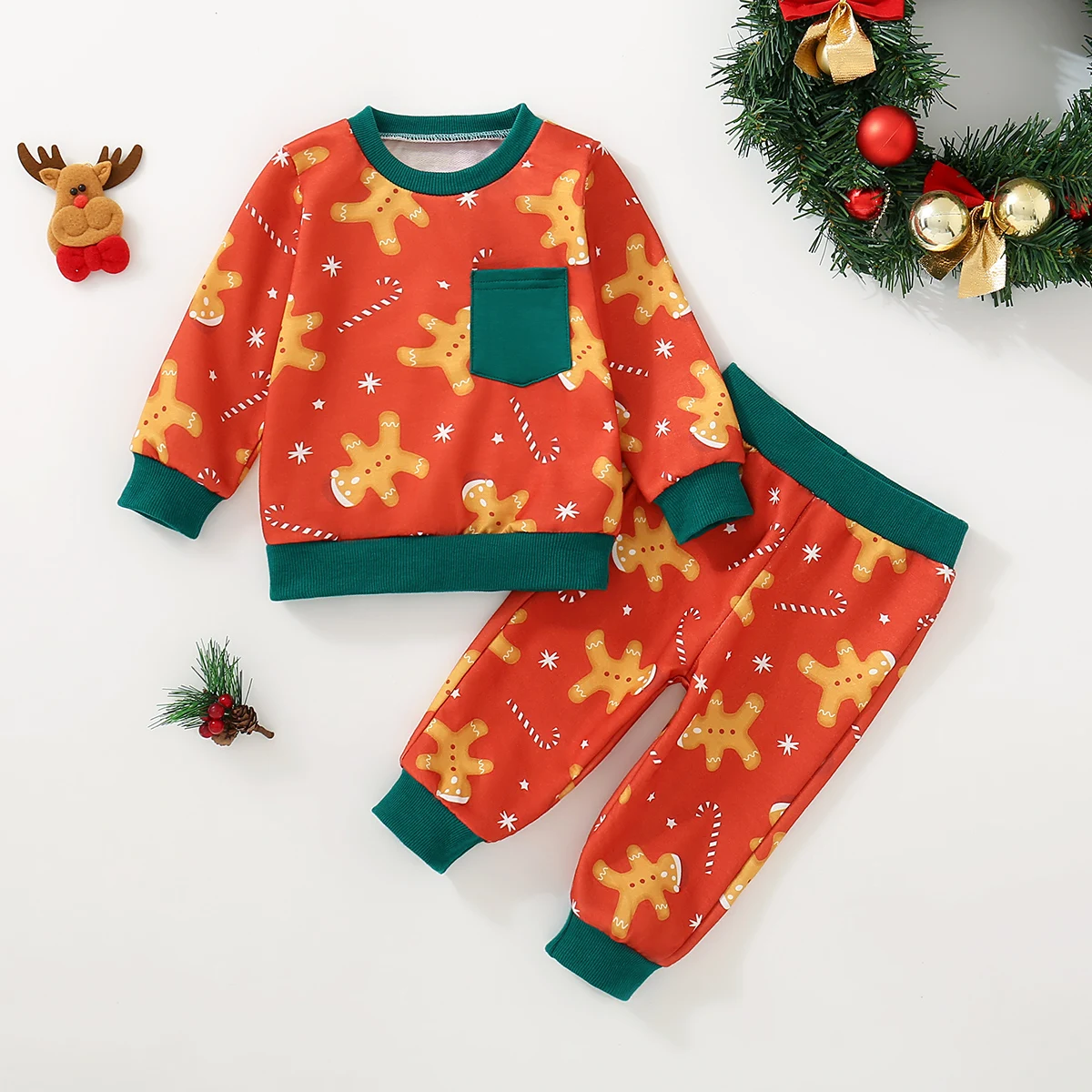 2PC Fall Unisex Infant Toddler Red Shock Face Christmas Tree Print Plus Pocket Christmas Pop-up Two Piece Set
2PC Fall Unisex Infant Toddler Red Shock Face Christmas Tree Print Plus Pocket Christmas Pop-up Two Piece Set