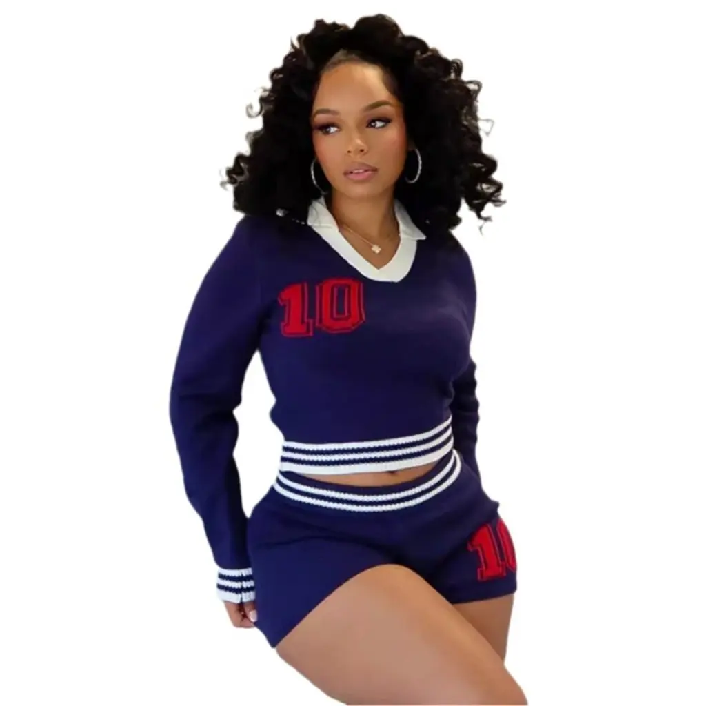 Осенний комплект с лацканами в студенческом стиле для девочек, эластичная куртка с длинными рукавами и шорты контрастного цвета, женская мода
Осенний комплект с лацканами в студенческом стиле для девочек, эластичная куртка с длинными рукавами и шорты контрастного цвета, женская мода