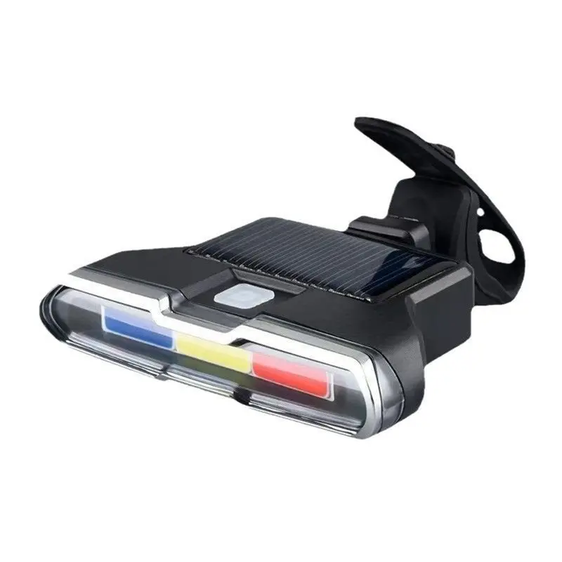 NEW HOT In Stock-High-Brightness COB Strobe Light Bicycle Tri-Color Variable Light Tail With USB And Solar Dual Charging
NEW HOT In Stock-High-Brightness COB Strobe Light Bicycle Tri-Color Variable Light Tail With USB And Solar Dual Charging