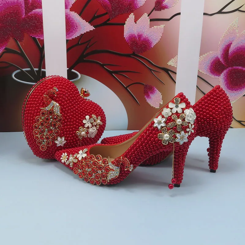 Fashion Brand Red Bridal Wedding shoe and purse Woman High Pumps Thin Heel Evening Party Shoes Pointed Toe Female Shoes
Fashion Brand Red Bridal Wedding shoe and purse Woman High Pumps Thin Heel Evening Party Shoes Pointed Toe Female Shoes