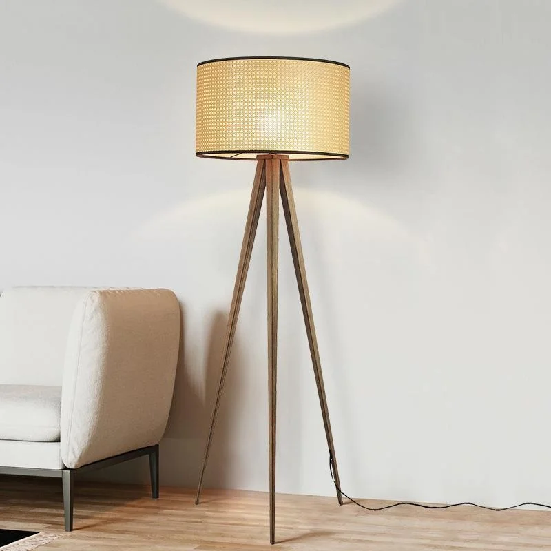 Modern Chinese Solid Wood Tripod Floor Lamp LED E27 Simple Rattan Lampshade for Living Room Tea Room Bedroom Sofa Side Vertical
Modern Chinese Solid Wood Tripod Floor Lamp LED E27 Simple Rattan Lampshade for Living Room Tea Room Bedroom Sofa Side Vertical