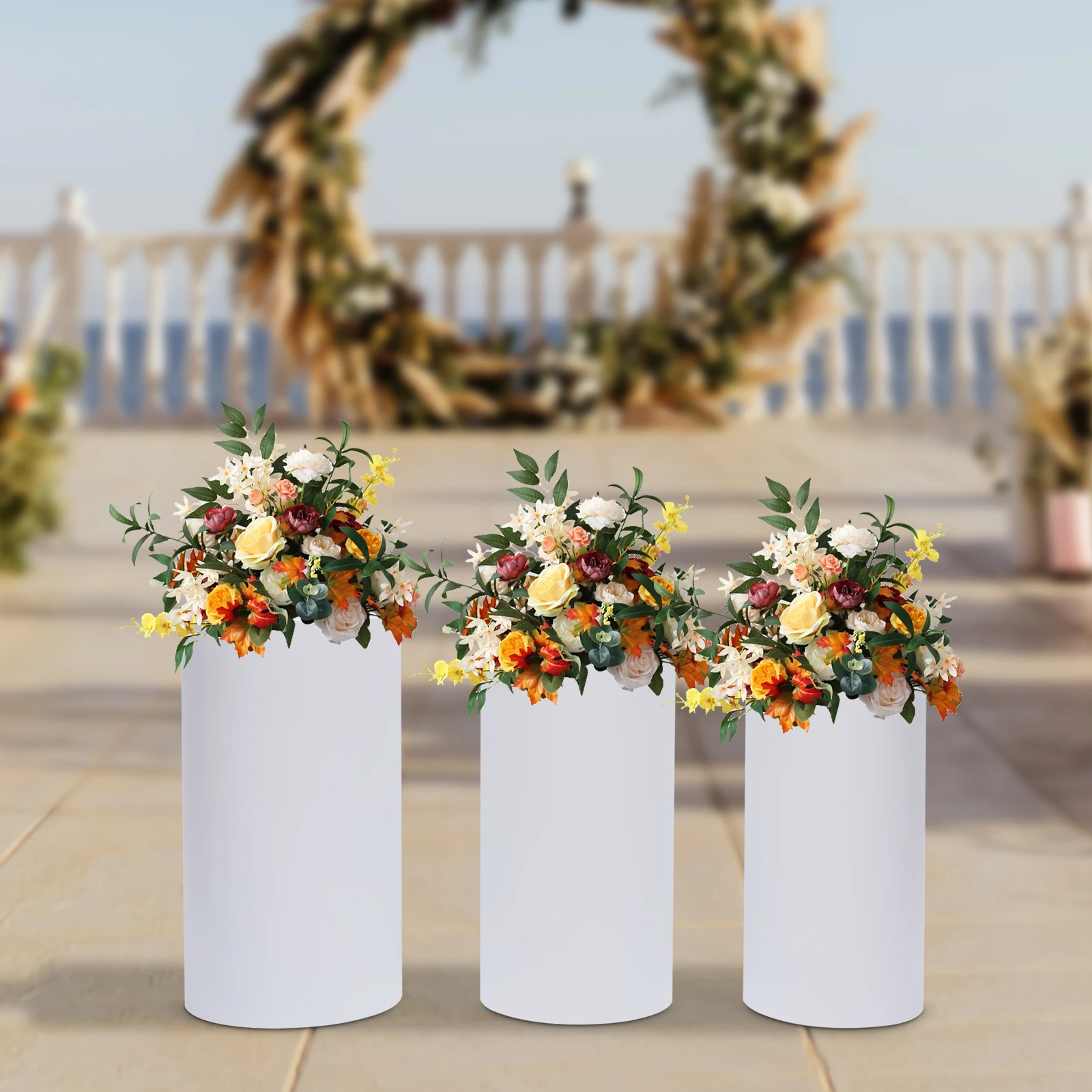 3PCS Wedding Circle Cylinder Stand Wedding Backdrop Flower Pedestal Display Rack for Wedding Party Event Decor White
3PCS Wedding Circle Cylinder Stand Wedding Backdrop Flower Pedestal Display Rack for Wedding Party Event Decor White