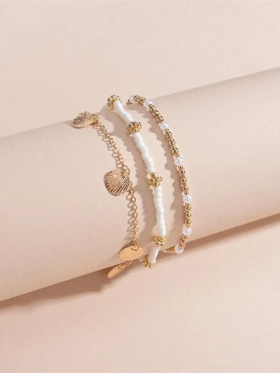 3pcs round pendant anklet set perfect for vacation outfits
3pcs round pendant anklet set perfect for vacation outfits