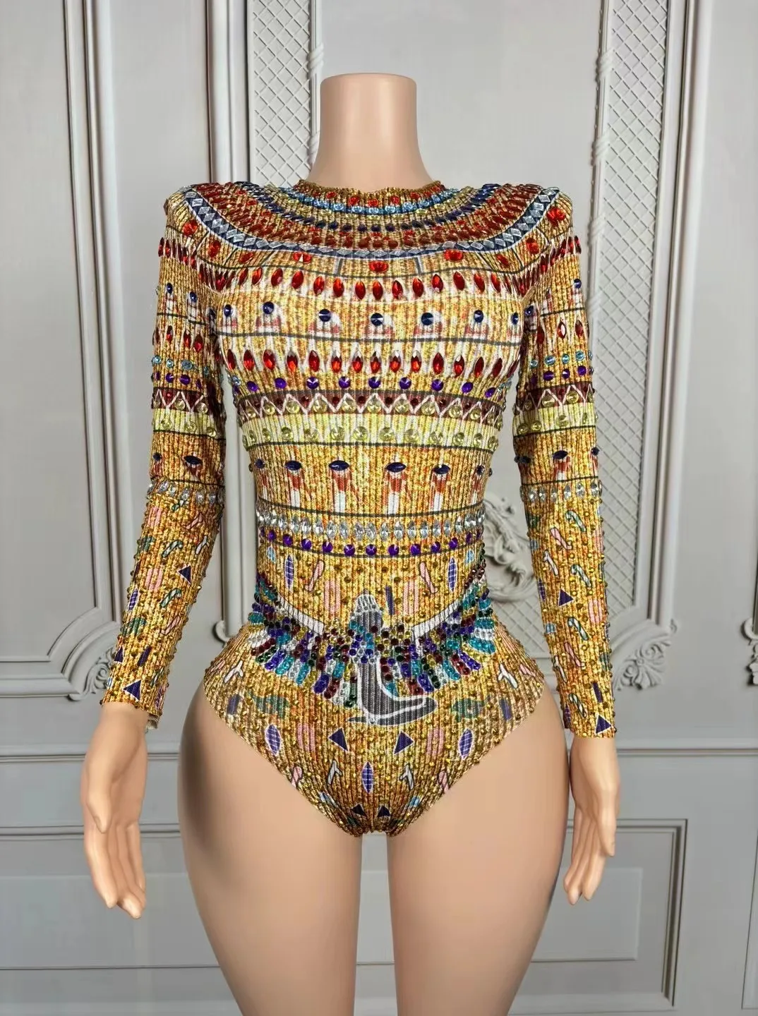 Palace Style Diamond-Encrusted Waist High-Cut Jumpsuit Bar Disco Female Dj Collar Dance Performance Clothing Female Group Stage
Palace Style Diamond-Encrusted Waist High-Cut Jumpsuit Bar Disco Female Dj Collar Dance Performance Clothing Female Group Stage
