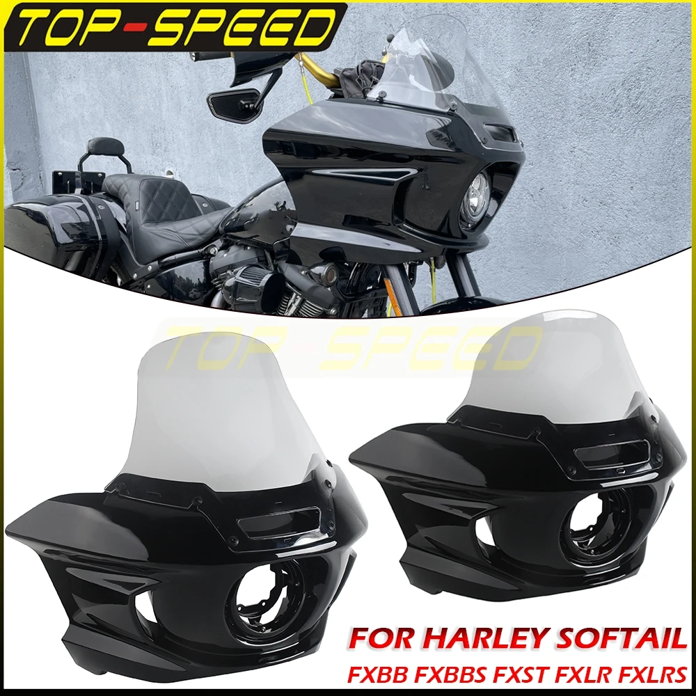 Motorcycle 5.75in Front Headlight Fairing Kit Windshield Cowl W/ Bracket For Harley Softail FXBB FXBBS FXST FXLRS FXLR 2018-2025
Motorcycle 5.75in Front Headlight Fairing Kit Windshield Cowl W/ Bracket For Harley Softail FXBB FXBBS FXST FXLRS FXLR 2018-2025