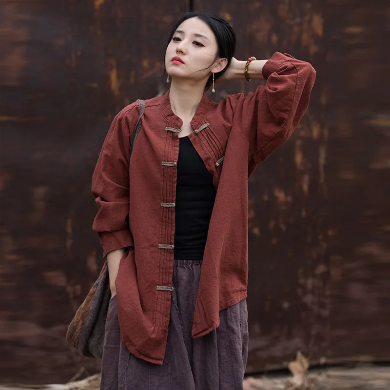 Spring New Chinese Style Improved Cardigan Personality All-Match Meditation Wandering Contrast Color Plate Women's Overcoat Coat
Spring New Chinese Style Improved Cardigan Personality All-Match Meditation Wandering Contrast Color Plate Women's Overcoat Coat