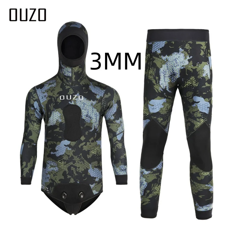 Men 3mm Neoprene Spearfishing Wetsuit Two Piece Thermal Diving Suit Warm Freediving Swimwear Surfing Snorkeling Jacket Pants Set
Men 3mm Neoprene Spearfishing Wetsuit Two Piece Thermal Diving Suit Warm Freediving Swimwear Surfing Snorkeling Jacket Pants Set