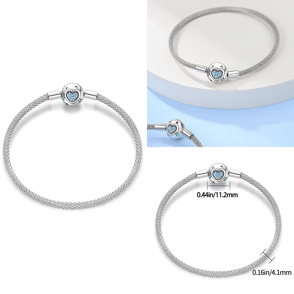 Original 925 Sterling Silver Heart Round Bracelets Snake Chain for DIY Charms Beads Women Jewelry Birthday Party Gift
Original 925 Sterling Silver Heart Round Bracelets Snake Chain for DIY Charms Beads Women Jewelry Birthday Party Gift