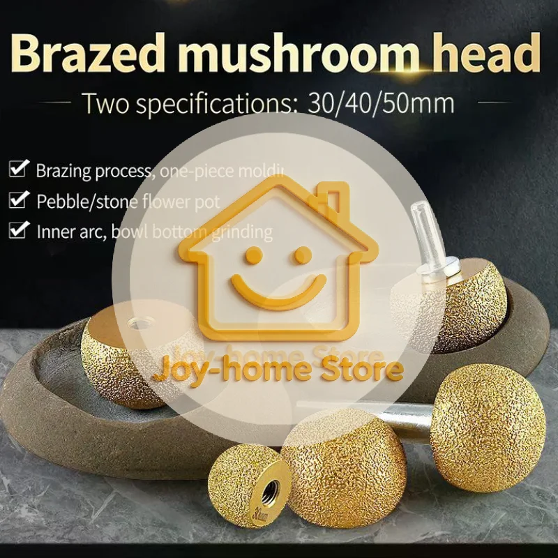 30 40 50mm Brazed Mushroom Head Diamonded Grinding Bits For Inner Arc Bowl Bottom Trimming Engraving Bit Polishing Grinding Tool
30 40 50mm Brazed Mushroom Head Diamonded Grinding Bits For Inner Arc Bowl Bottom Trimming Engraving Bit Polishing Grinding Tool