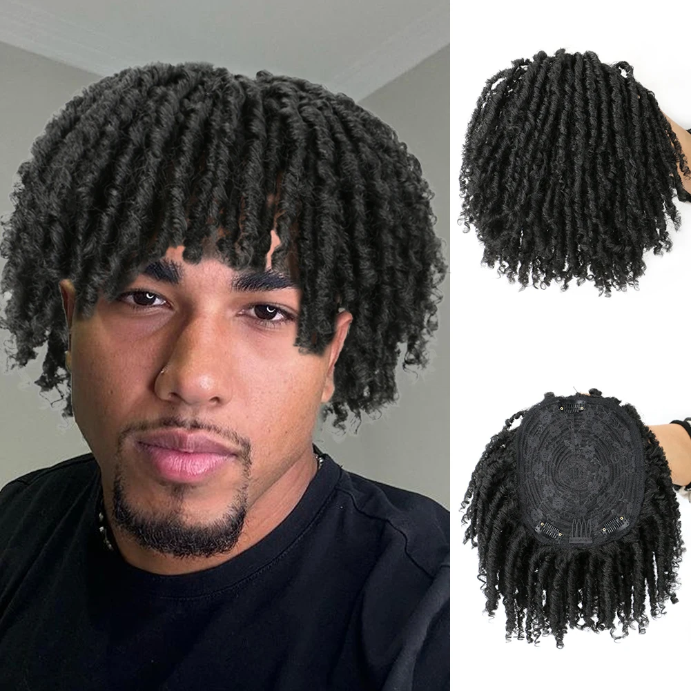 6 Inch Short Curly Dreadlock Hair Toppers for Men Fluffy Braided Hairpieces Clip in Wiglets Hairpiece Synthetic Fuller Hair Toupee for Male
6 Inch Short Curly Dreadlock Hair Toppers for Men Fluffy Braided Hairpieces Clip in Wiglets Hairpiece Synthetic Fuller Hair Toupee for Male