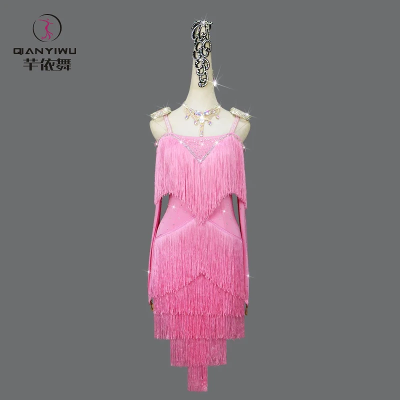 Latin Dance Dress Professional Pink Ballroom Practice Wear Line Short Skirt Women Prom Costume Sports Clothes Fringed Suit Samba
Latin Dance Dress Professional Pink Ballroom Practice Wear Line Short Skirt Women Prom Costume Sports Clothes Fringed Suit Samba