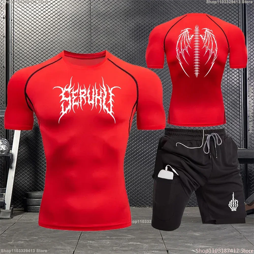 Summer T-shirt Short Sleeve Shorts Training Two-piece Set for Men Gym Fitness Outdoor Jogging Breathable Compression Suit S-3XL
Summer T-shirt Short Sleeve Shorts Training Two-piece Set for Men Gym Fitness Outdoor Jogging Breathable Compression Suit S-3XL