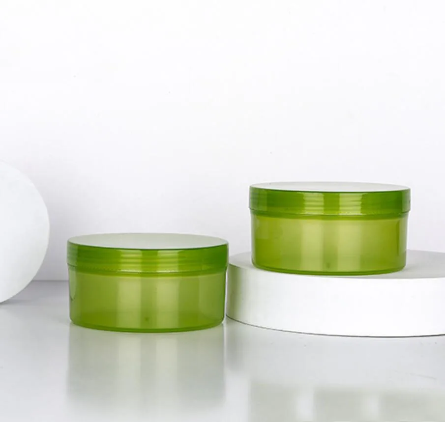300G green plastic jar pot tin cream/gel/facial gel/body scrub/mask serum moisture hair wax skin care contain cosmetic container
300G green plastic jar pot tin cream/gel/facial gel/body scrub/mask serum moisture hair wax skin care contain cosmetic container