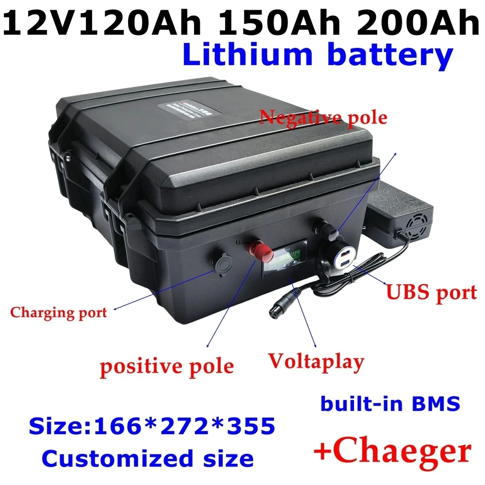 CZ-Waterproof Batterie lithium étanche 12V, 120/150/200Ah, pour bateau à moteur, avec chargeur 10A.for trolling motor,boat motor
CZ-Waterproof Batterie lithium étanche 12V, 120/150/200Ah, pour bateau à moteur, avec chargeur 10A.for trolling motor,boat motor