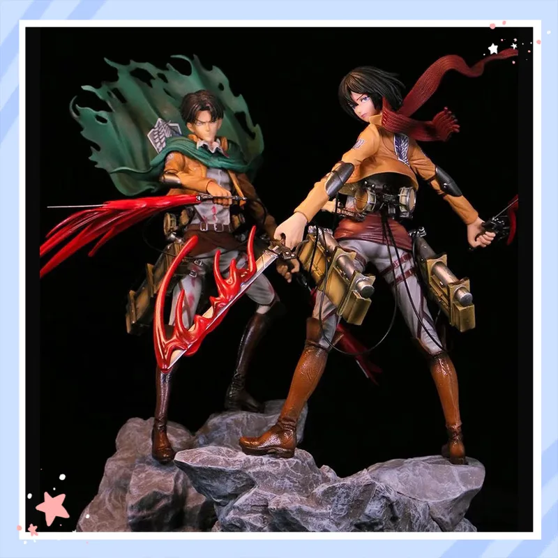 Attack On Titan Battle Version Levi Ackerman Mikasa Ackerman GK Action Figures Double Head Sculpture Boxed Collectible Model
Attack On Titan Battle Version Levi Ackerman Mikasa Ackerman GK Action Figures Double Head Sculpture Boxed Collectible Model