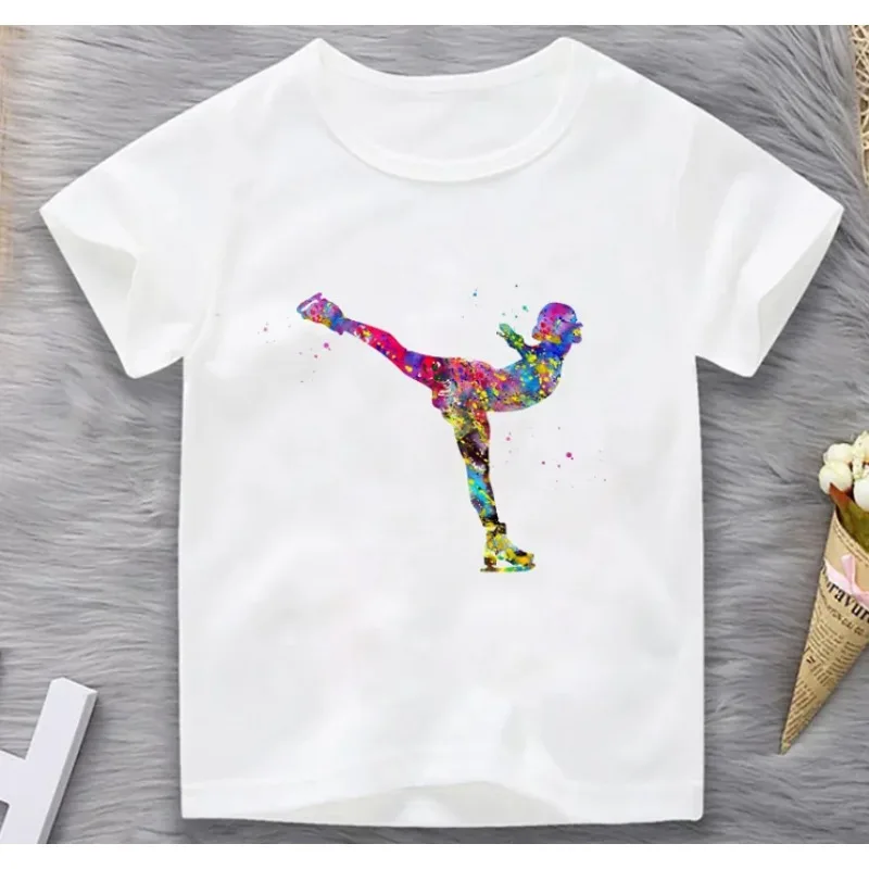 Summer Cute Ice Skating Print Children'S Clothing Kids Clothes Funny White T Shirt Short SleevesTops Clothes
Summer Cute Ice Skating Print Children'S Clothing Kids Clothes Funny White T Shirt Short SleevesTops Clothes