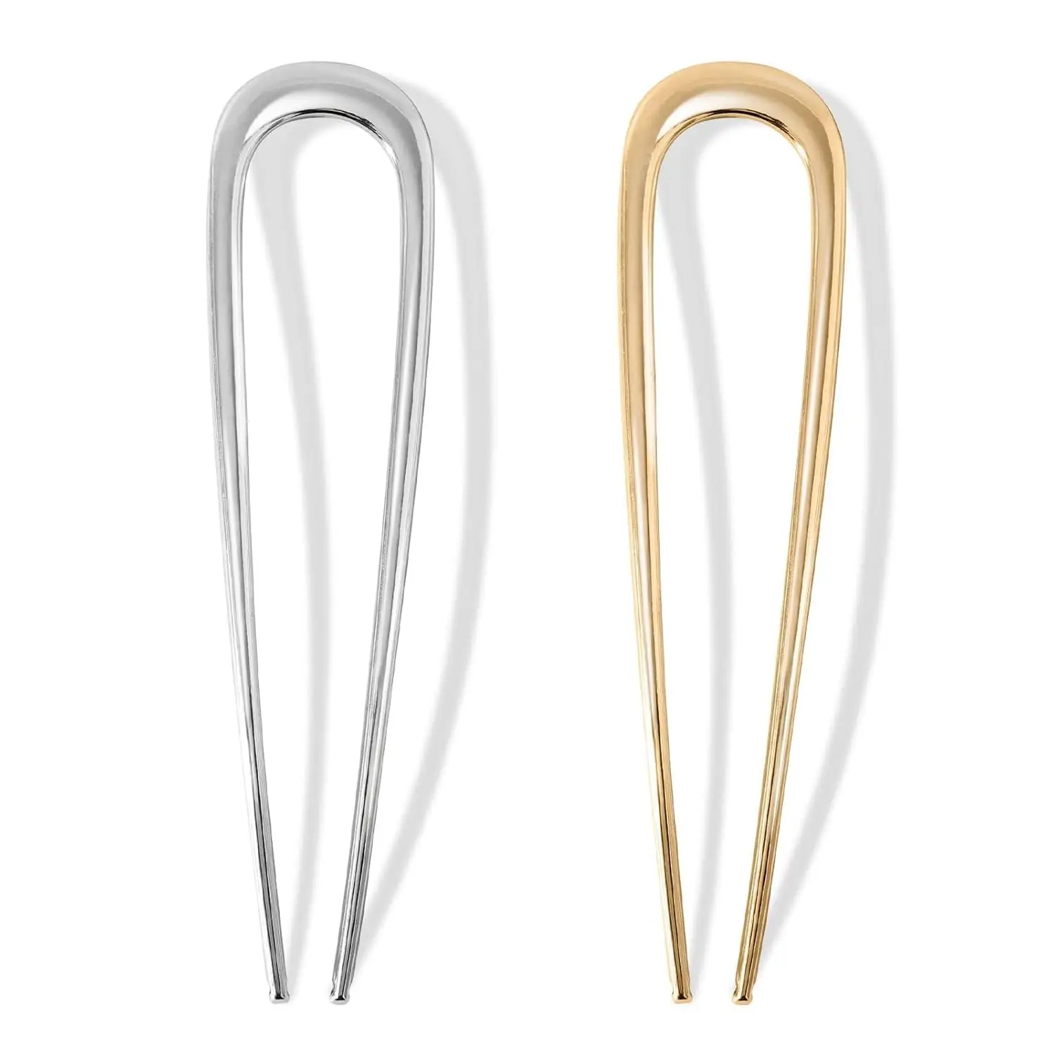 2 Pcs 5.5 Inch French Hair Pins for Thick Hair, U-Shaped Metal Hair Sticks for Bun, Silver Gold
2 Pcs 5.5 Inch French Hair Pins for Thick Hair, U-Shaped Metal Hair Sticks for Bun, Silver Gold