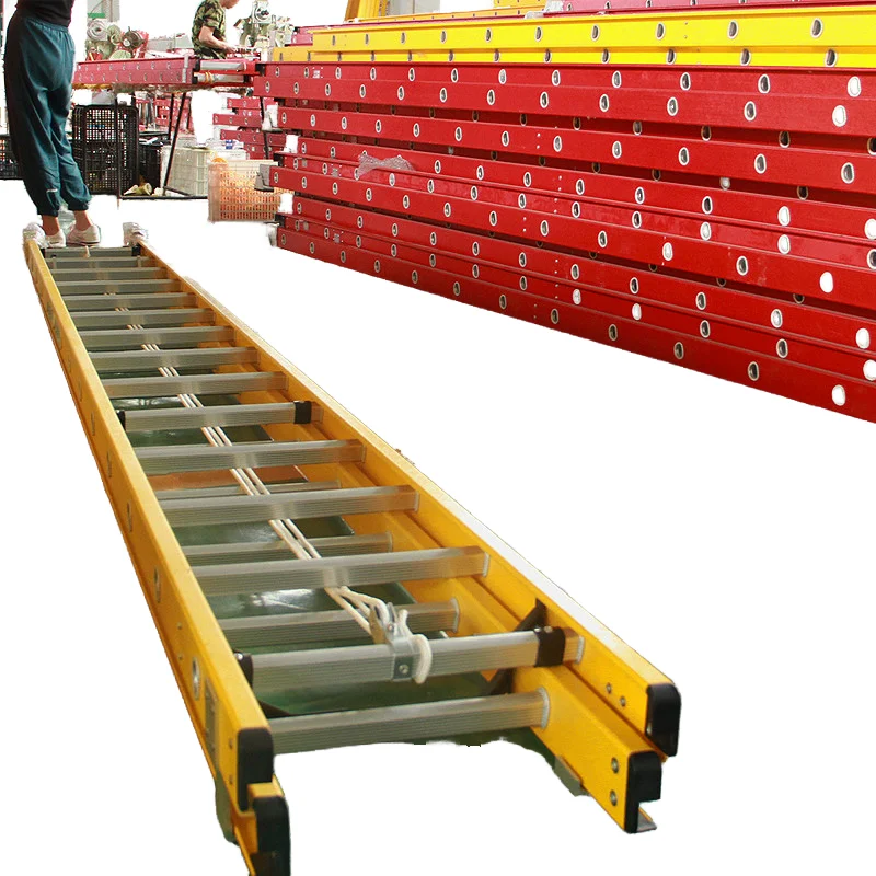 CE EN13124 28steps Fiberglass FRP GRP Extension Ladder Escalera De Fibra For Electric Power
CE EN13124 28steps Fiberglass FRP GRP Extension Ladder Escalera De Fibra For Electric Power