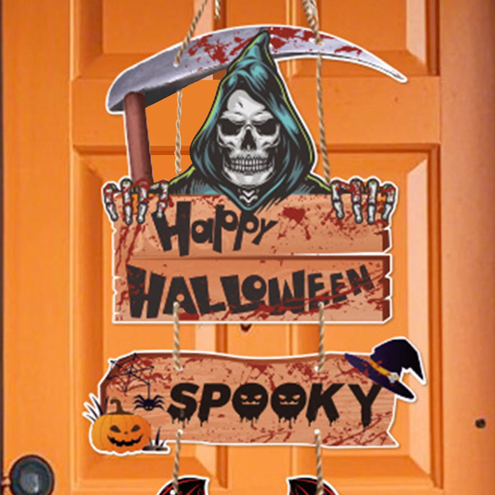 2025 Halloween Door Sign Creative Pumpkin Sickle Death Reaper Shaped Door Hanging For Garden Gate Door Window Party Decor Props
2025 Halloween Door Sign Creative Pumpkin Sickle Death Reaper Shaped Door Hanging For Garden Gate Door Window Party Decor Props