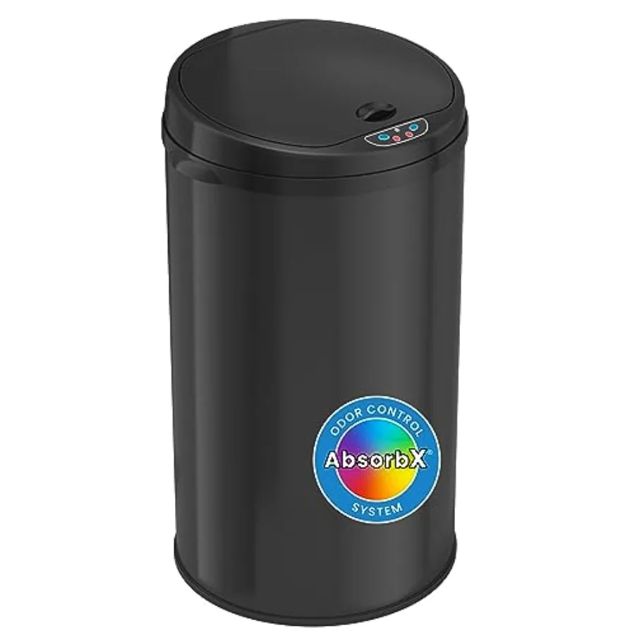 Steel Garbage Bin for Home Kitchen Office 8 Gallon Touchless Sensor Trash Can Round Stainless Steel Silver AbsorbX Odor Filter
Steel Garbage Bin for Home Kitchen Office 8 Gallon Touchless Sensor Trash Can Round Stainless Steel Silver AbsorbX Odor Filter