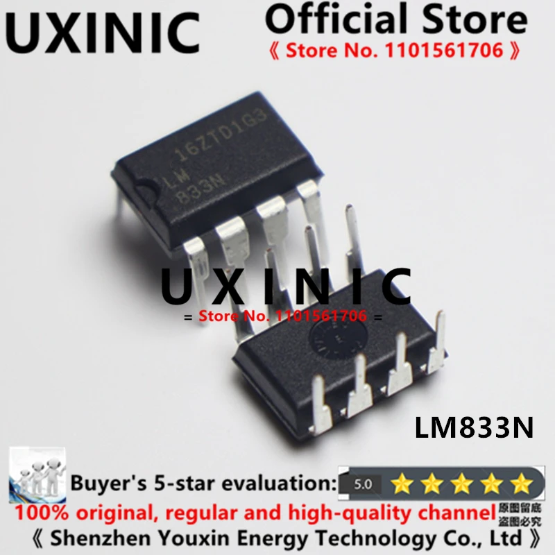 UXINIC 100% 10 шт./лот новый импортный оригинальный LM833N LM833 DIP-8 канальный малошумный операционный усилитель
UXINIC 100% 10 шт./лот новый импортный оригинальный LM833N LM833 DIP-8 канальный малошумный операционный усилитель