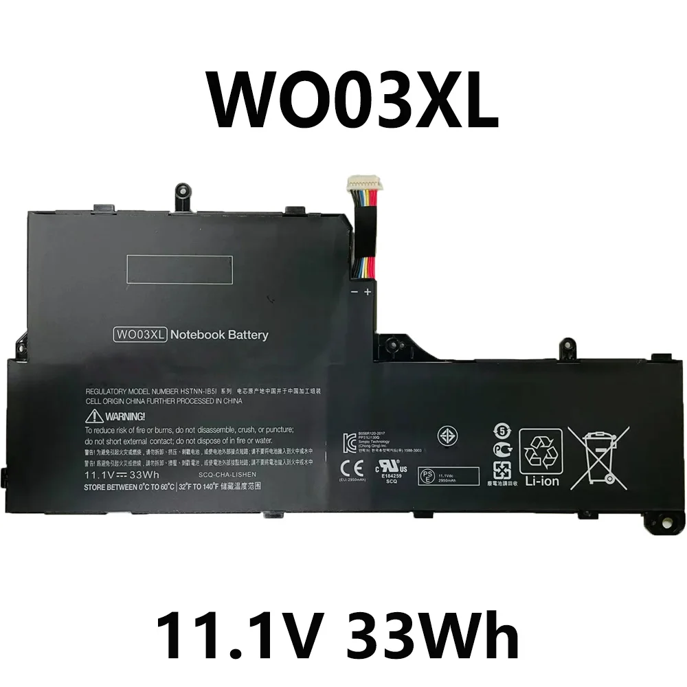 WO03XL 11.1V 33Wh Laptop Battery For HP X100E 100E x2 13-M 13-M010DX 725496-1B1 HSTNN-IB5I WO03 WOO3XL
WO03XL 11.1V 33Wh Laptop Battery For HP X100E 100E x2 13-M 13-M010DX 725496-1B1 HSTNN-IB5I WO03 WOO3XL