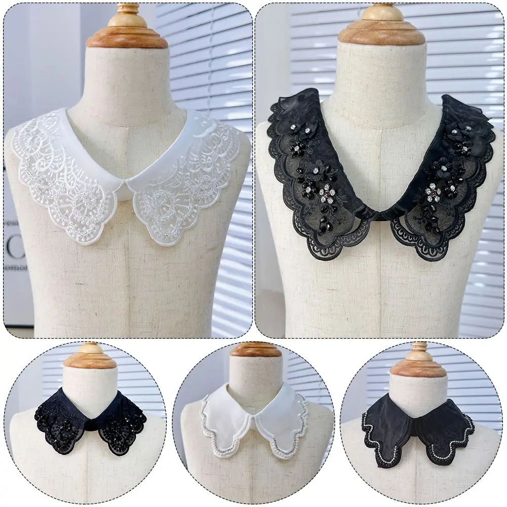 Imitation Pearl Fake Collar Lace Up Shawl Versatile Insignia Women's Lace Collar Detachable Mesh Shirt Collar Accessory Women
Imitation Pearl Fake Collar Lace Up Shawl Versatile Insignia Women's Lace Collar Detachable Mesh Shirt Collar Accessory Women