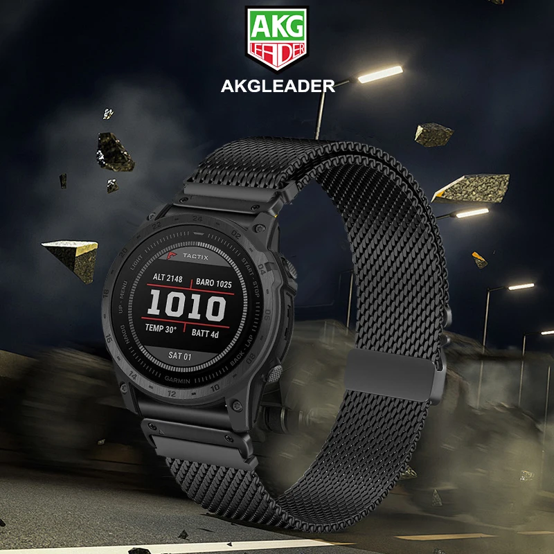 AKGLEADER Pure Titanium Milanese watch band for Garmin Fenix 7 6X 6S 6 Pro 5X 5 5S Bracelet Band for Garmin 22mm 26mm strap Band
AKGLEADER Pure Titanium Milanese watch band for Garmin Fenix 7 6X 6S 6 Pro 5X 5 5S Bracelet Band for Garmin 22mm 26mm strap Band
