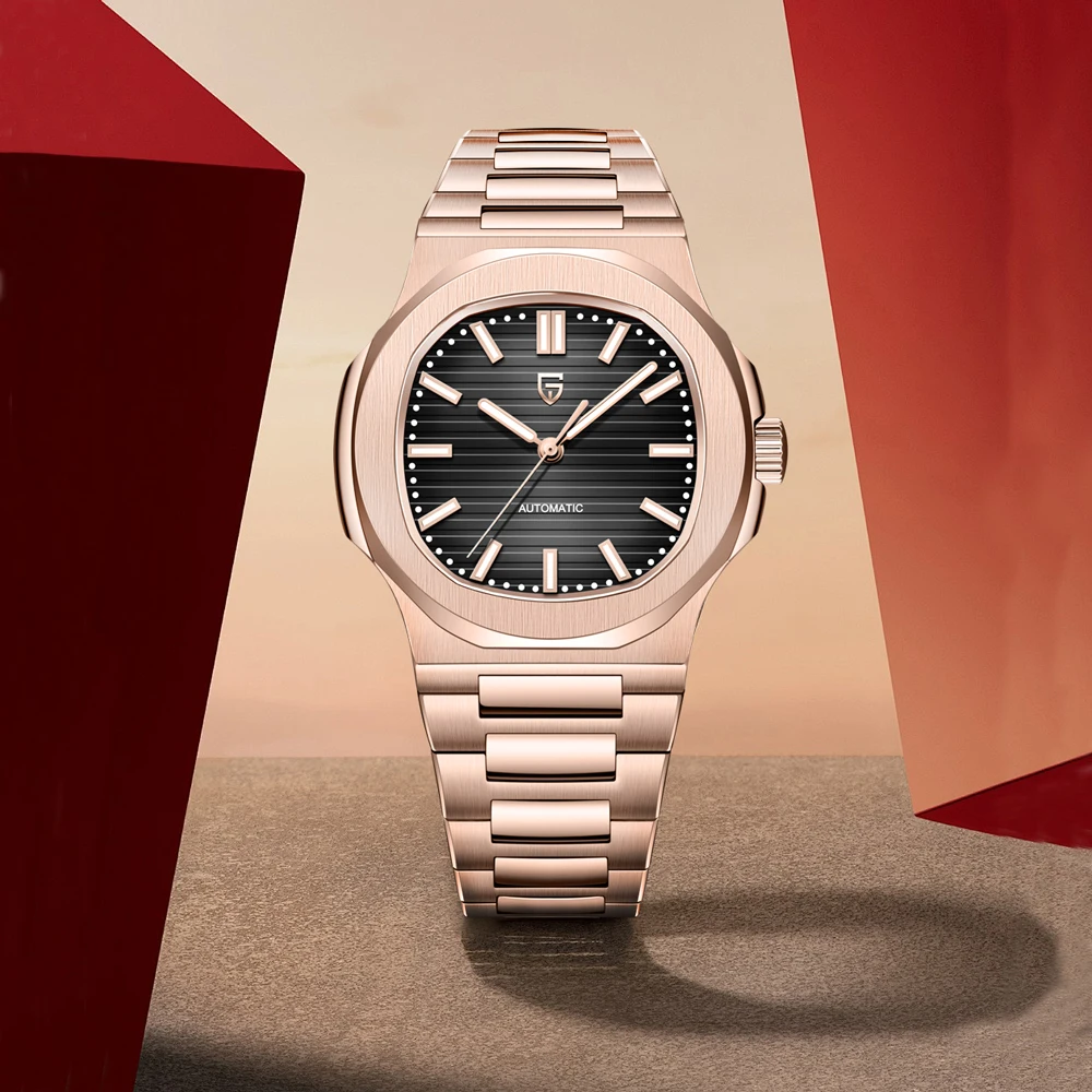 PAGANI DESIGN Роскошные мужские часы из розового золота Автоматические часы для мужчин Механические наручные часы Водонепроницаемые светящиеся AR Сапфировое зеркало 
PAGANI DESIGN Роскошные мужские часы из розового золота Автоматические часы для мужчин Механические наручные часы Водонепроницаемые светящиеся AR Сапфировое зеркало