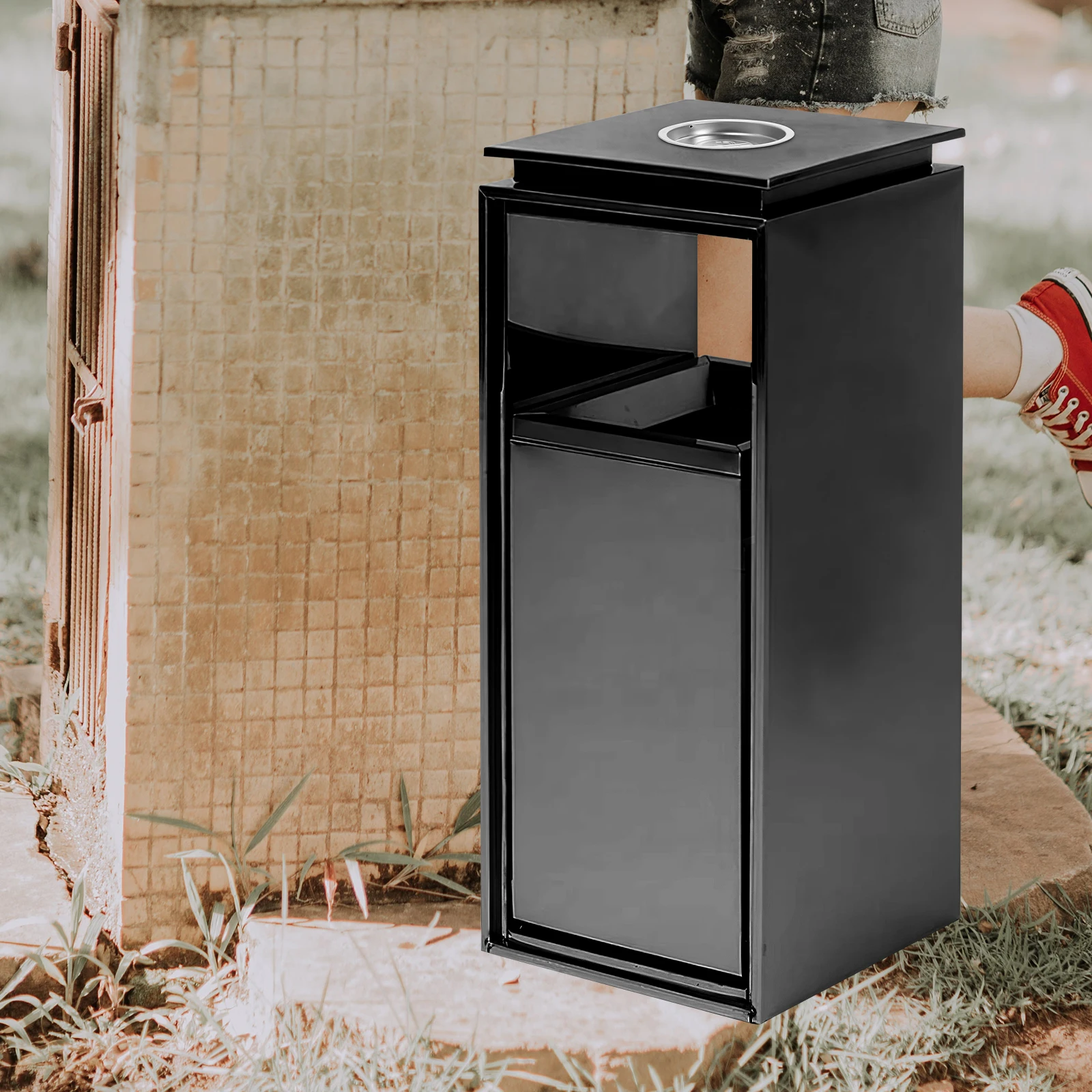 Stainless Steel Outdoor Trash Can Ash Holder Circular Cigarette Butt Container Metal Garbage Can With Inner Bucket Handle
Stainless Steel Outdoor Trash Can Ash Holder Circular Cigarette Butt Container Metal Garbage Can With Inner Bucket Handle