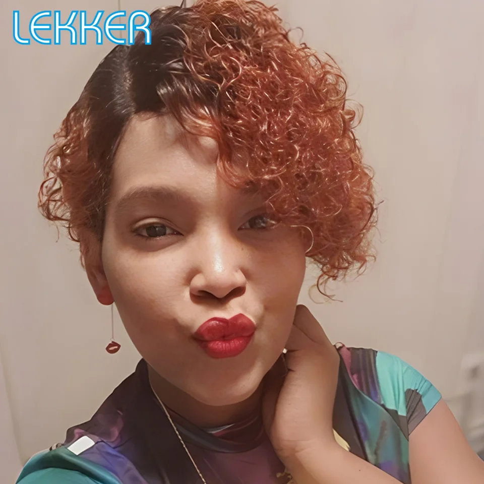 Lekker Clearance Ginger 100% Human Hair Wig Short Pixie Kinky Curly Bob C Part Lace Front For Women Glueless Brazilian Remy Hair
Lekker Clearance Ginger 100% Human Hair Wig Short Pixie Kinky Curly Bob C Part Lace Front For Women Glueless Brazilian Remy Hair