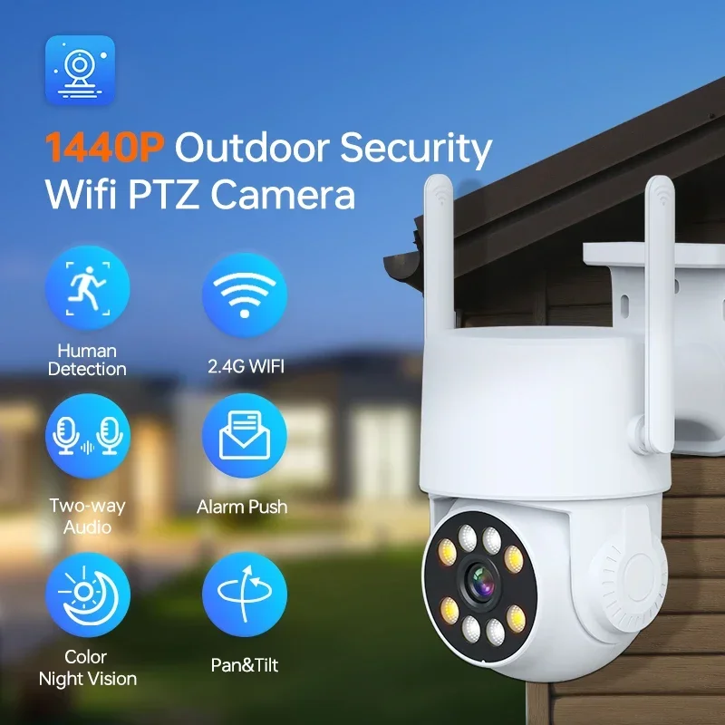 4MP уличная IP65 водонепроницаемая Wi-Fi камера обнаружения движения 1440P объектив охранная сигнализация двустороннее аудио полноцветное ночное видение
4MP уличная IP65 водонепроницаемая Wi-Fi камера обнаружения движения 1440P объектив охранная сигнализация двустороннее аудио полноцветное ночное видение