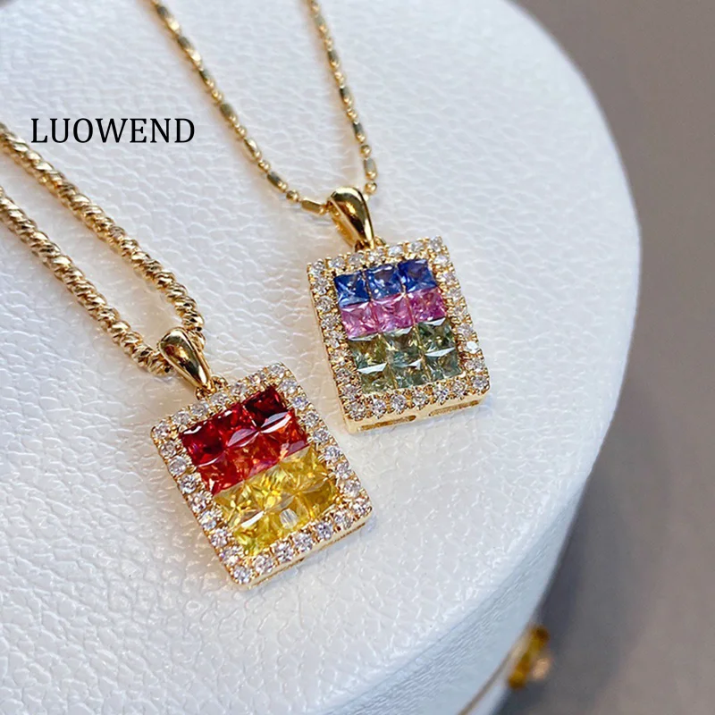 LUOWEND Подвеска из 100% 18-каратного желтого золота, элегантный стиль, с натуральным сапфиром, для женщин, ювелирное украшение для вечеринок
LUOWEND Подвеска из 100% 18-каратного желтого золота, элегантный стиль, с натуральным сапфиром, для женщин, ювелирное украшение для вечеринок