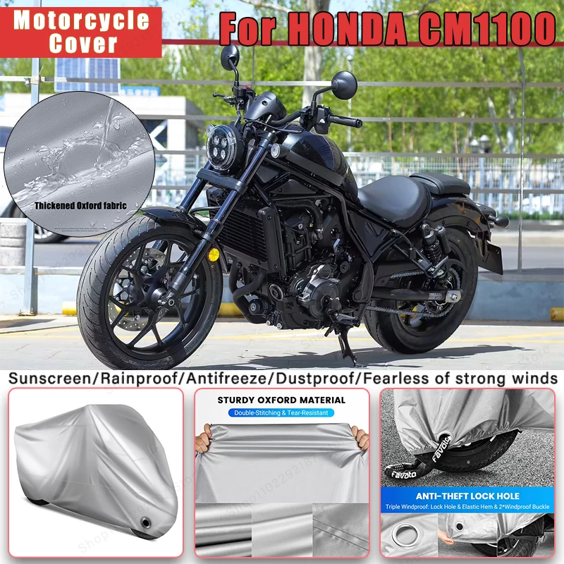 For HONDA CM1100 No Ear Motorcycle Cover - Outdoor Full Body Protection, Waterproof Dustproof Heat-Resistant Moto Accessories
For HONDA CM1100 No Ear Motorcycle Cover - Outdoor Full Body Protection, Waterproof Dustproof Heat-Resistant Moto Accessories