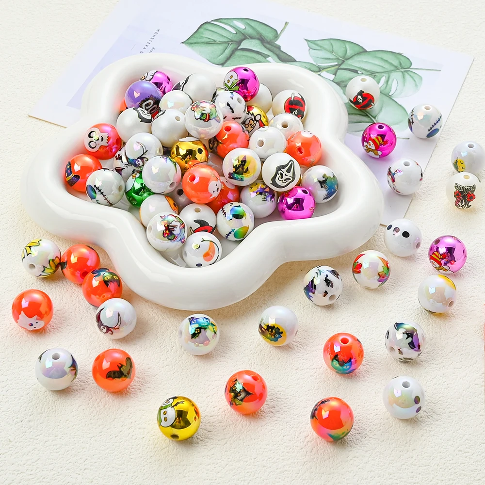 20pcs Christmas Halloween Mixed Pattern Acrylic Beads, Colorful Focus Beads Suitable For DIY Pacifiers Clip Chain Jewelry Making
20pcs Christmas Halloween Mixed Pattern Acrylic Beads, Colorful Focus Beads Suitable For DIY Pacifiers Clip Chain Jewelry Making