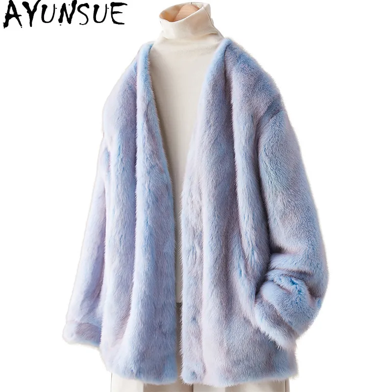 AYUNSUE Natural Mink Whole Fur Coat Woman Luxury Clothes Women Warm Real Fur New in Jackets Purple Label Парка Натуральный Мех
AYUNSUE Natural Mink Whole Fur Coat Woman Luxury Clothes Women Warm Real Fur New in Jackets Purple Label Парка Натуральный Мех