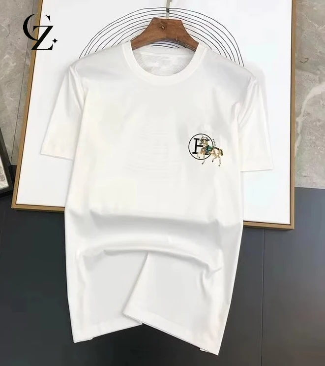2026 New Trendy Brand Men's Pure Cotton T-shirt with Pattern Prints Is Suitable for Casual and Regular Round-neck Designs
2026 New Trendy Brand Men's Pure Cotton T-shirt with Pattern Prints Is Suitable for Casual and Regular Round-neck Designs
