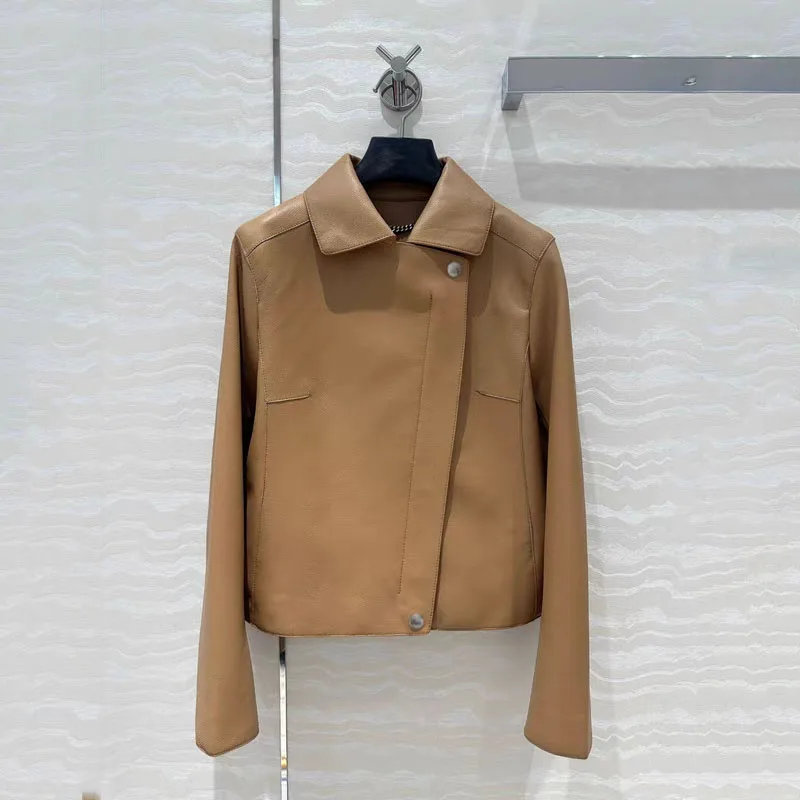 genuine leather jacket turn-down collar clothes Lychee textured granular sheepskin coat spring women short length
genuine leather jacket turn-down collar clothes Lychee textured granular sheepskin coat spring women short length
