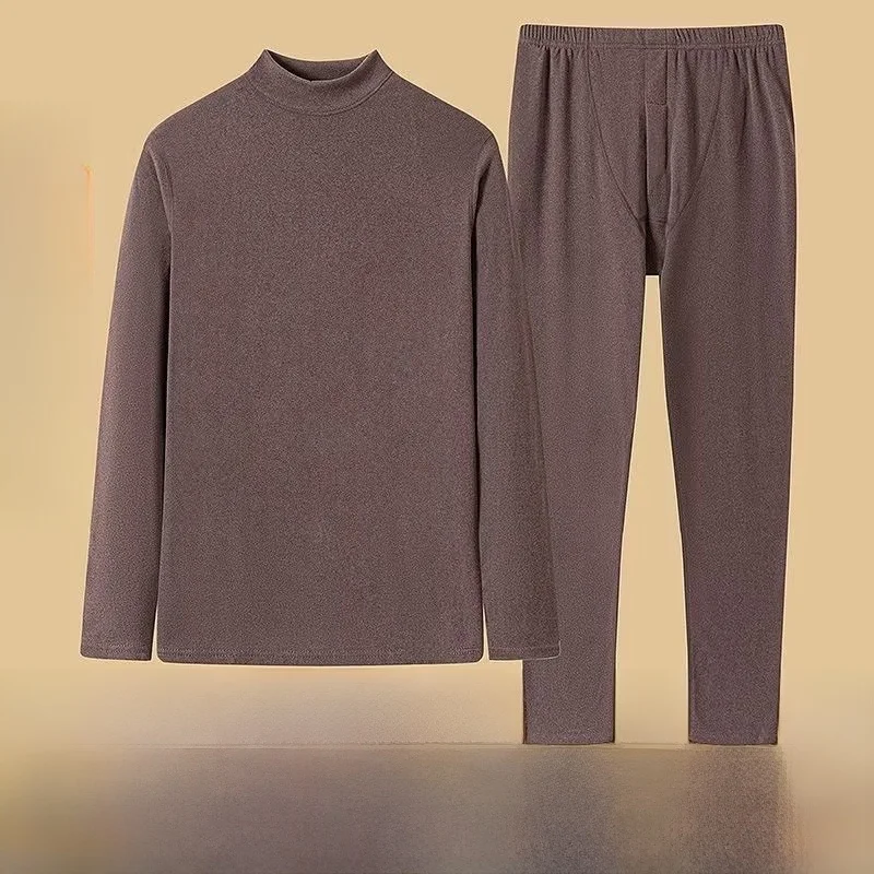 Men's Thermal Comfortable Heating Fleece Double-sided Warm Half-high Collar Underwear Set Winter Thickened Long Polyester Fiber
Men's Thermal Comfortable Heating Fleece Double-sided Warm Half-high Collar Underwear Set Winter Thickened Long Polyester Fiber