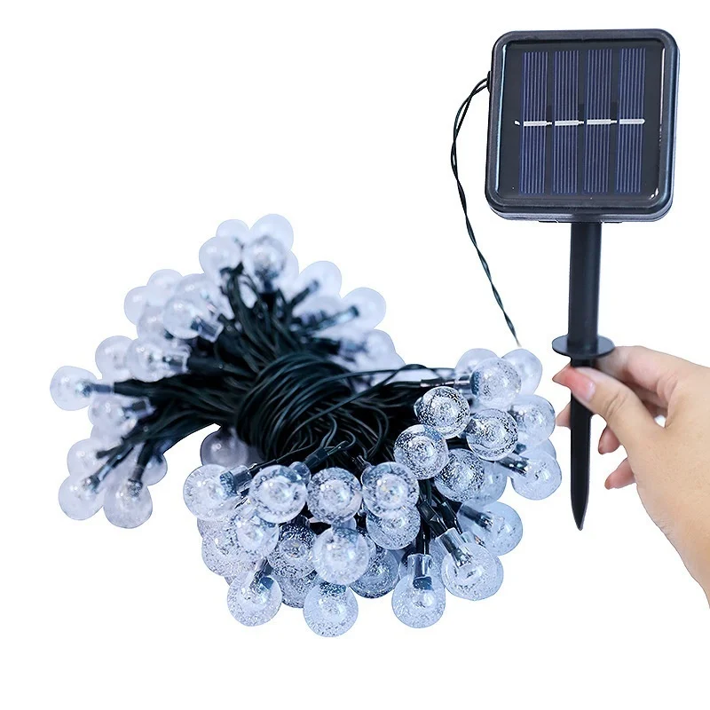 8 Lighting Modes Solar Crystal Ball Bubble Light String Solar Outdoor Light Strip For Garden Camping Party Independence Day
8 Lighting Modes Solar Crystal Ball Bubble Light String Solar Outdoor Light Strip For Garden Camping Party Independence Day
