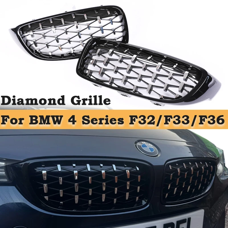 Front Bumper Diamond Style Grill Gloss Black Chrome Radiator Grill For BMW 4 Series Gran F32 F33 F36 F80 F82 420 430 2013-2020
Front Bumper Diamond Style Grill Gloss Black Chrome Radiator Grill For BMW 4 Series Gran F32 F33 F36 F80 F82 420 430 2013-2020