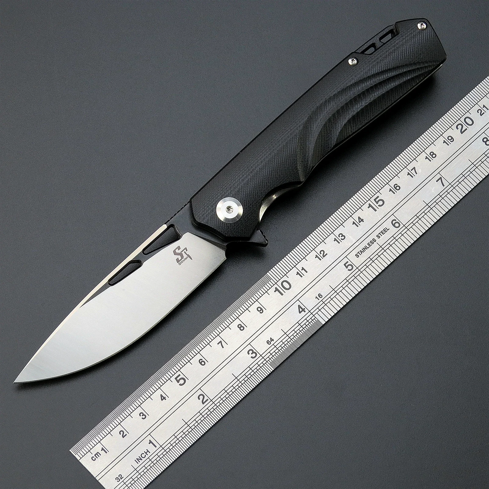 Sitivien ST141 Folding Camping Knife D2 Steel Blade G10 Handle Pocket Knifes EDC Tool for Survival Hiking Working Collection
Sitivien ST141 Folding Camping Knife D2 Steel Blade G10 Handle Pocket Knifes EDC Tool for Survival Hiking Working Collection