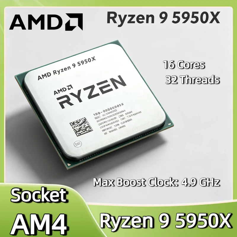 Original AMD Ryzen 9 5950X 16 Core 32 Thread 3.4GHz Base 4.9GHz Boost 7nm AM4 64MB L3 105W Desktop Processor Tray
Original AMD Ryzen 9 5950X 16 Core 32 Thread 3.4GHz Base 4.9GHz Boost 7nm AM4 64MB L3 105W Desktop Processor Tray