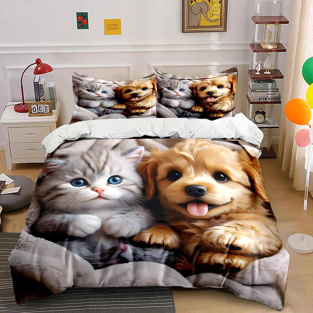 Cute kitten on soft blanket Print Soft Comfortable Duvet Cover Bedding Set Included 1*Duvet Cover 2*Pillowcases Luxury gifts
Cute kitten on soft blanket Print Soft Comfortable Duvet Cover Bedding Set Included 1*Duvet Cover 2*Pillowcases Luxury gifts