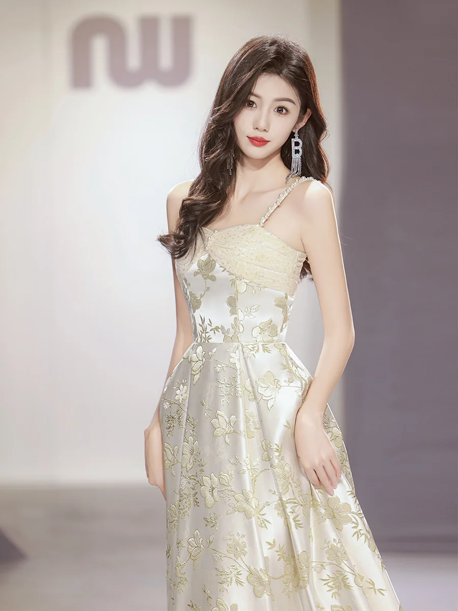 Ele Long Sexy Strapl Dr Women's High-End Evening Gown 2025 New Sle Faionable A-Line Skirt Polyester Fiber
Ele Long Sexy Strapl Dr Women's High-End Evening Gown 2025 New Sle Faionable A-Line Skirt Polyester Fiber