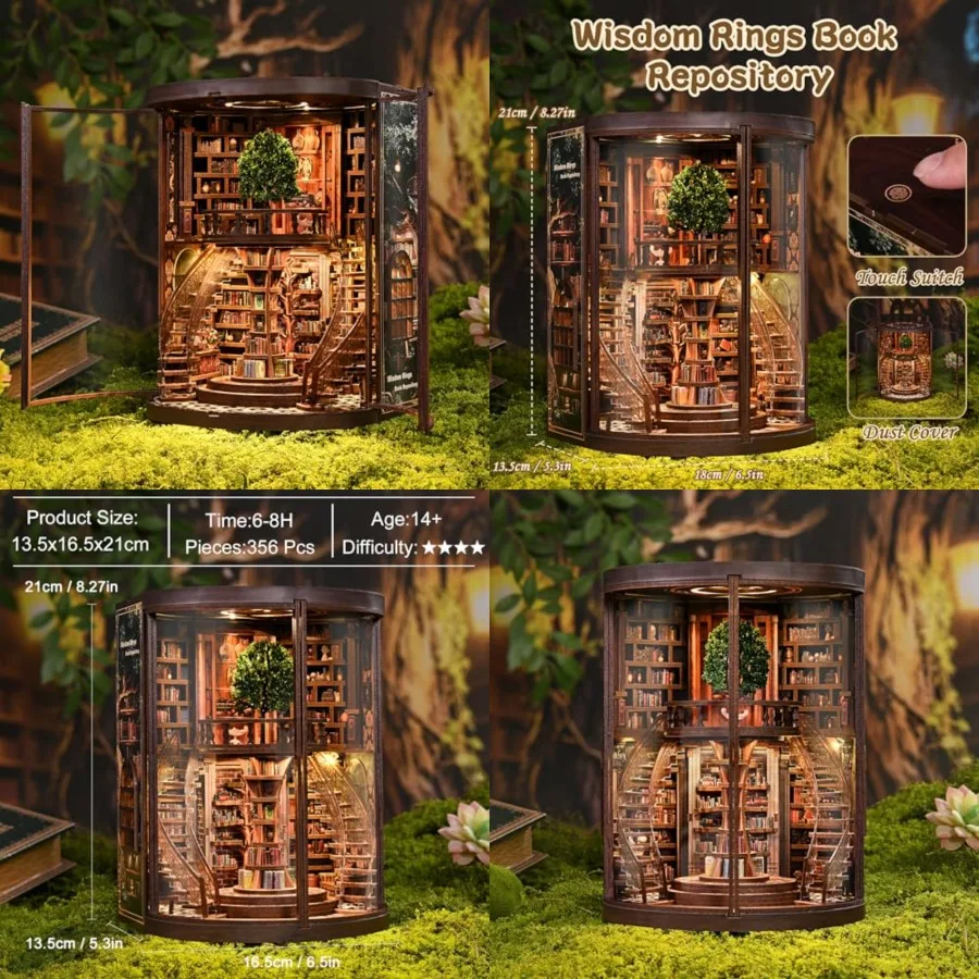 Kit, DIY Miniature House with LED for Bookshelf Decor, 3D Wooden Puzzle Bookend, Relaxing DIY Craft for Adults and Teens 14+,Gi
Kit, DIY Miniature House with LED for Bookshelf Decor, 3D Wooden Puzzle Bookend, Relaxing DIY Craft for Adults and Teens 14+,Gi