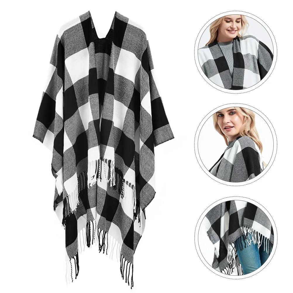 Pashmina Shawl Wrap for Women Open Front Cape Plaid Poncho Winter Warm Shawl Large Fit All Sizes Fashion Elegant Knit
Pashmina Shawl Wrap for Women Open Front Cape Plaid Poncho Winter Warm Shawl Large Fit All Sizes Fashion Elegant Knit