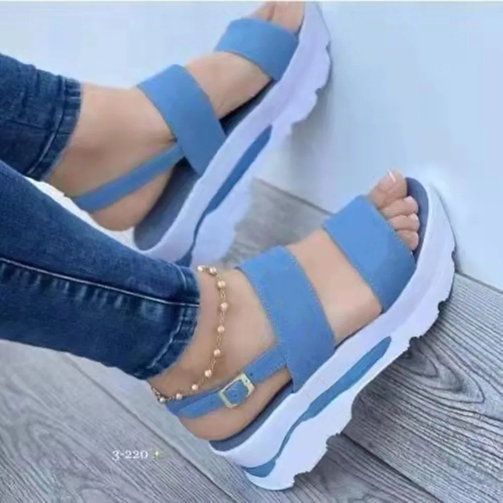 Women Sandals 2022 Summer Platform Heels Ladies Lightweight Wedges Shoes Women Buckle Non-slip Beach Sandals Plus big Size 35~43
Women Sandals 2022 Summer Platform Heels Ladies Lightweight Wedges Shoes Women Buckle Non-slip Beach Sandals Plus big Size 35~43